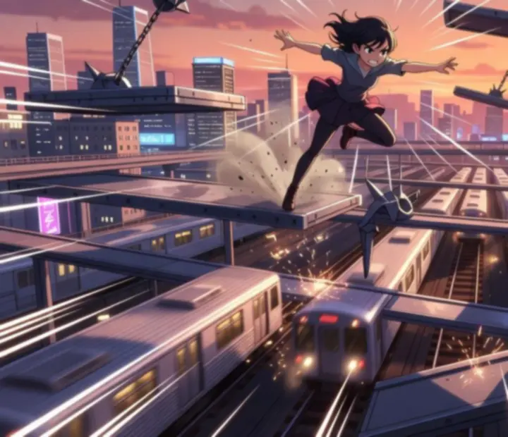 Trudne wyzwania w stylu endless runner na torach metra, symbolizujące najcięższe misje