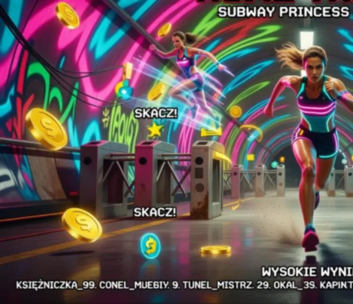 Neonowe tunele i tory Subway Princess Runner zapowiadające nowe trasy i przeszkody